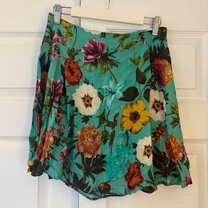Farm Rio Floral Print Mini Skirt Feminine Fairy Spring Romantic Maximalist Boho